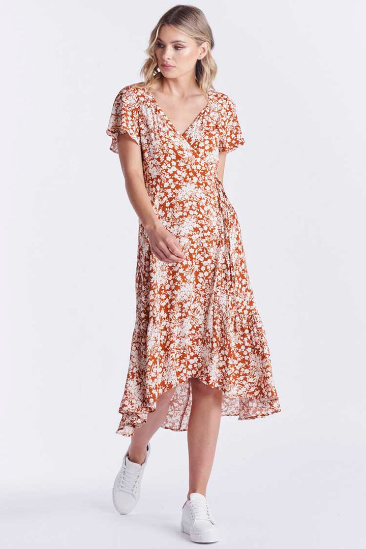 Susanna Wrap Dress in Rosewood | FINAL SALE