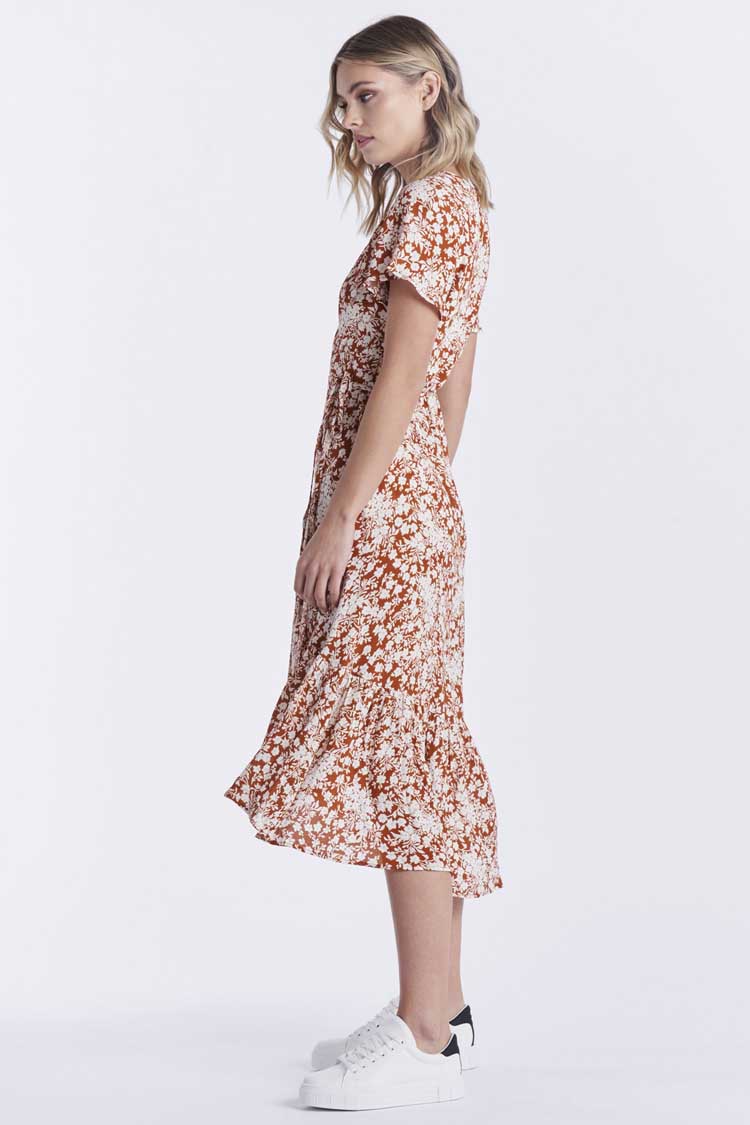 Susanna Wrap Dress in Rosewood | FINAL SALE