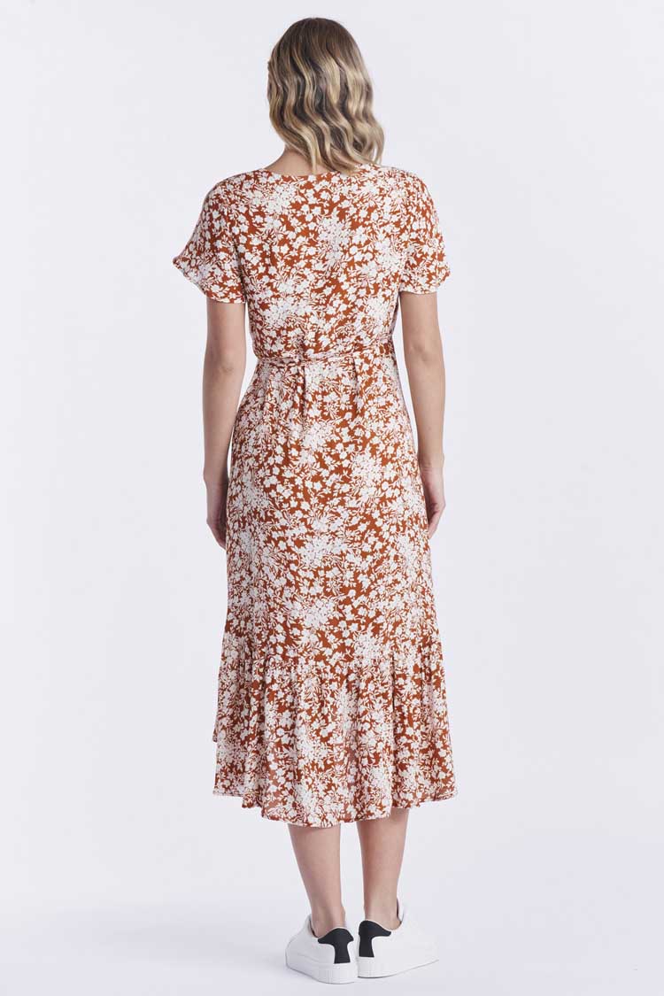 Susanna Wrap Dress in Rosewood | FINAL SALE