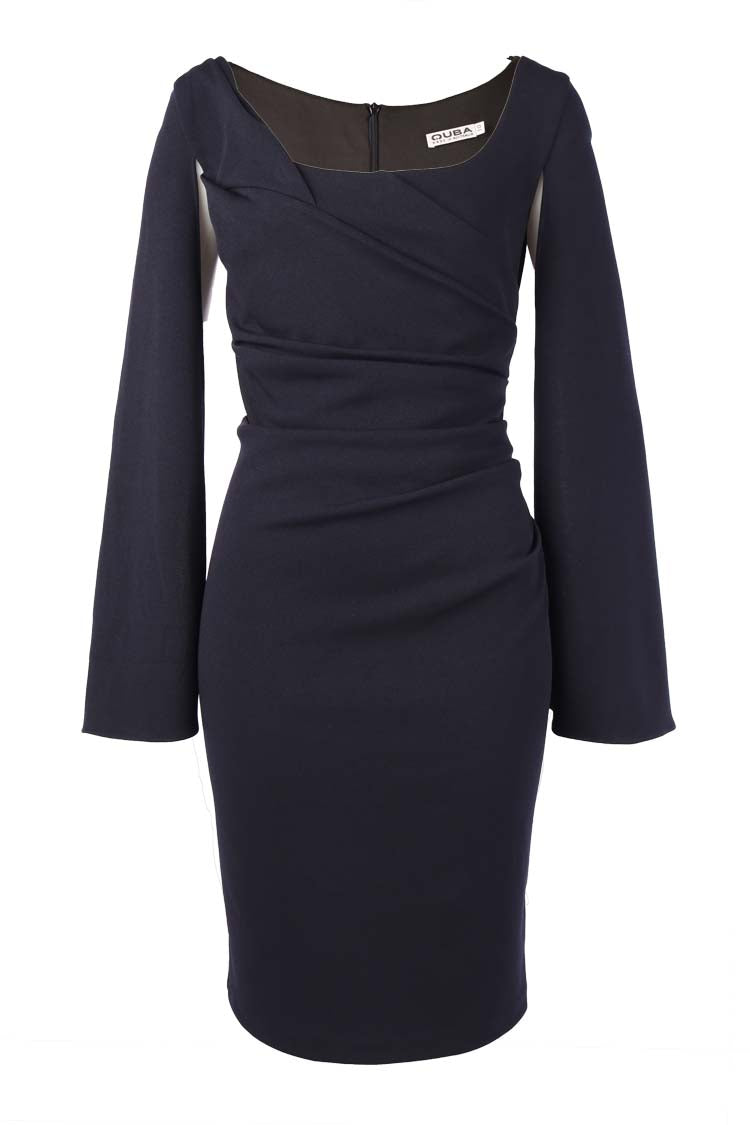 Suzy Split Sleeve Dress in Navy