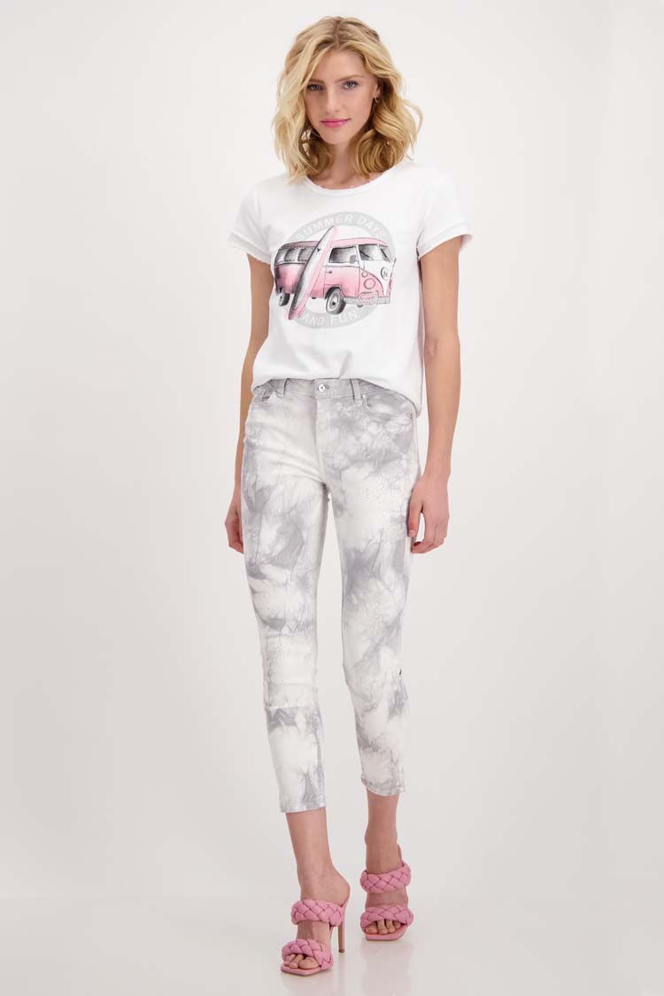 Tie-dye Pattern Jeans in Cloud | FINAL SALE