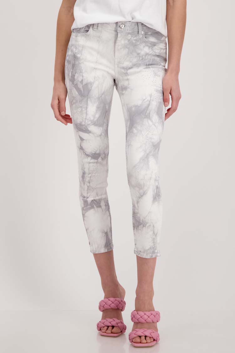 Tie-dye Pattern Jeans in Cloud | FINAL SALE