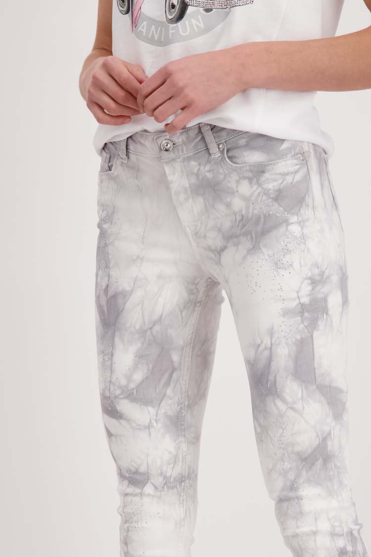 Tie-dye Pattern Jeans in Cloud | FINAL SALE