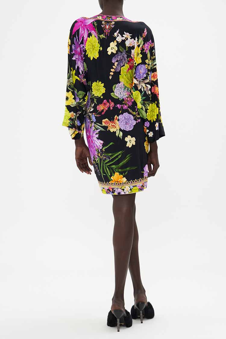 Twist Front Mini Dress in Peace Be With You