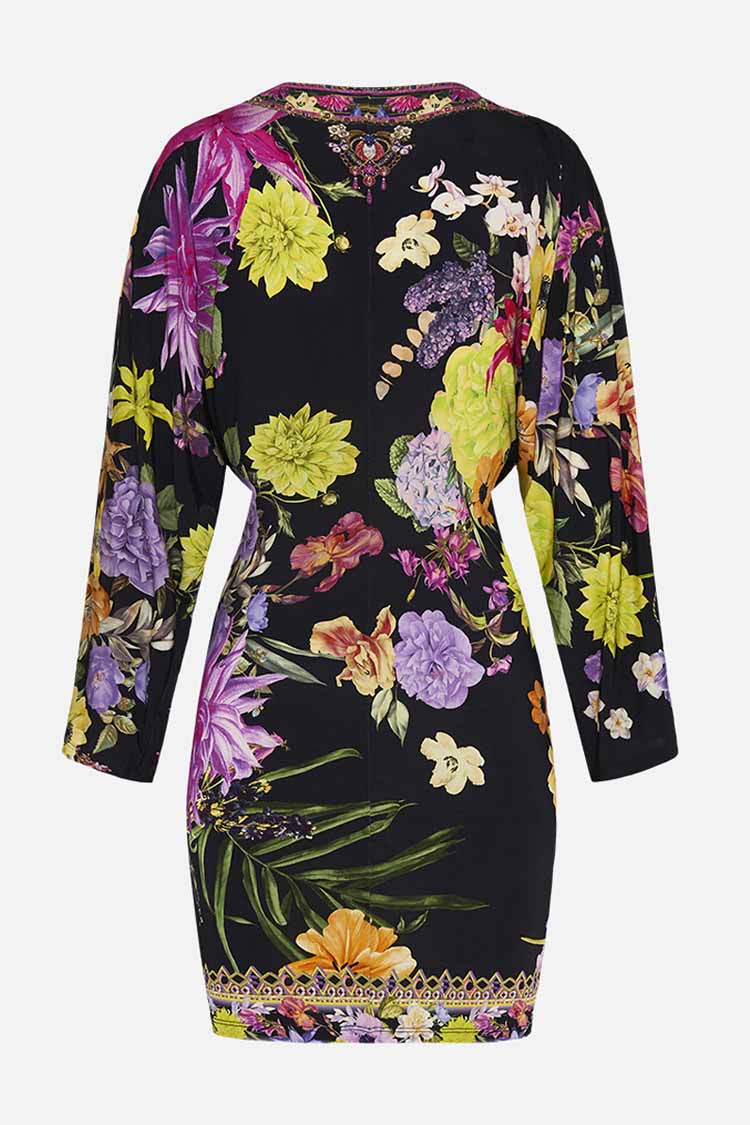 Twist Front Mini Dress in Peace Be With You