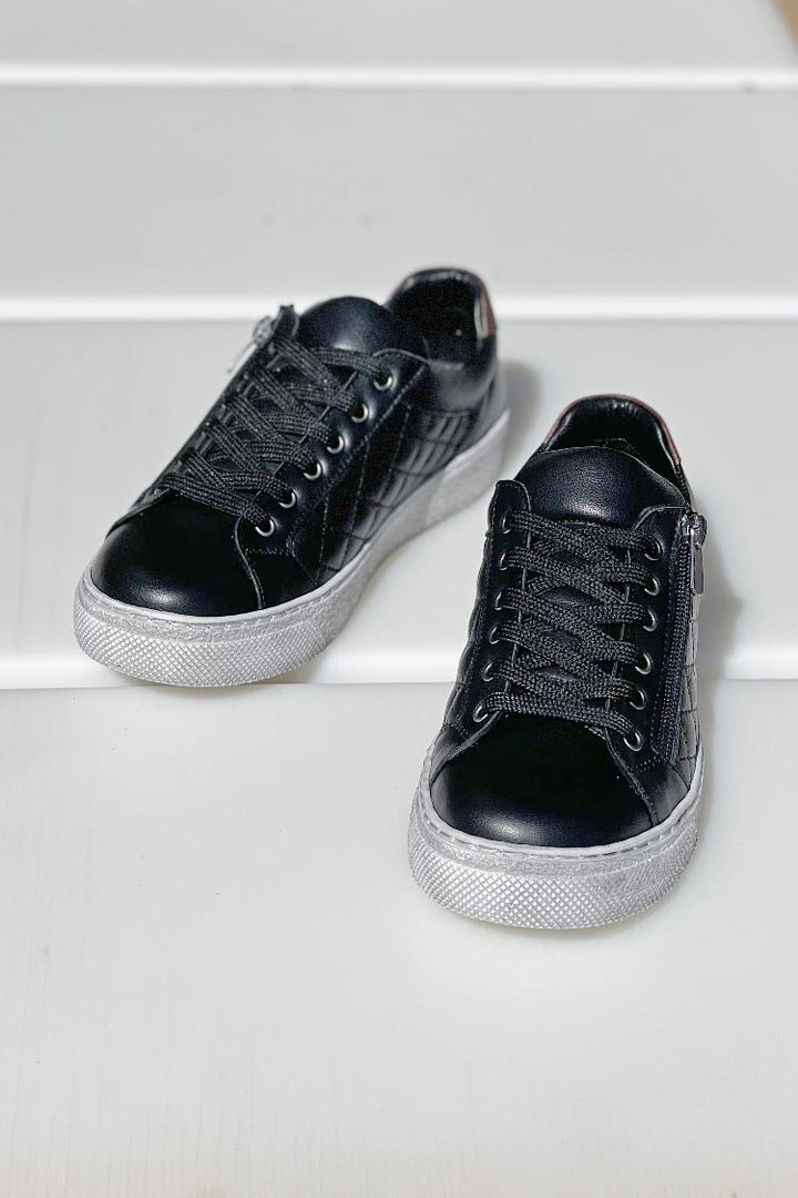 Upside Padded Sneaker in Black
