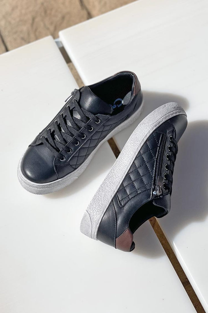 Upside Padded Sneaker in Black