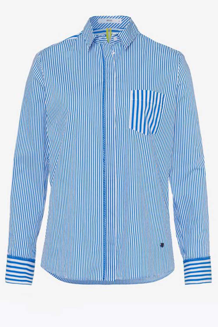 Victoria Shirt in Baby Blue Stripe Tops Brax 