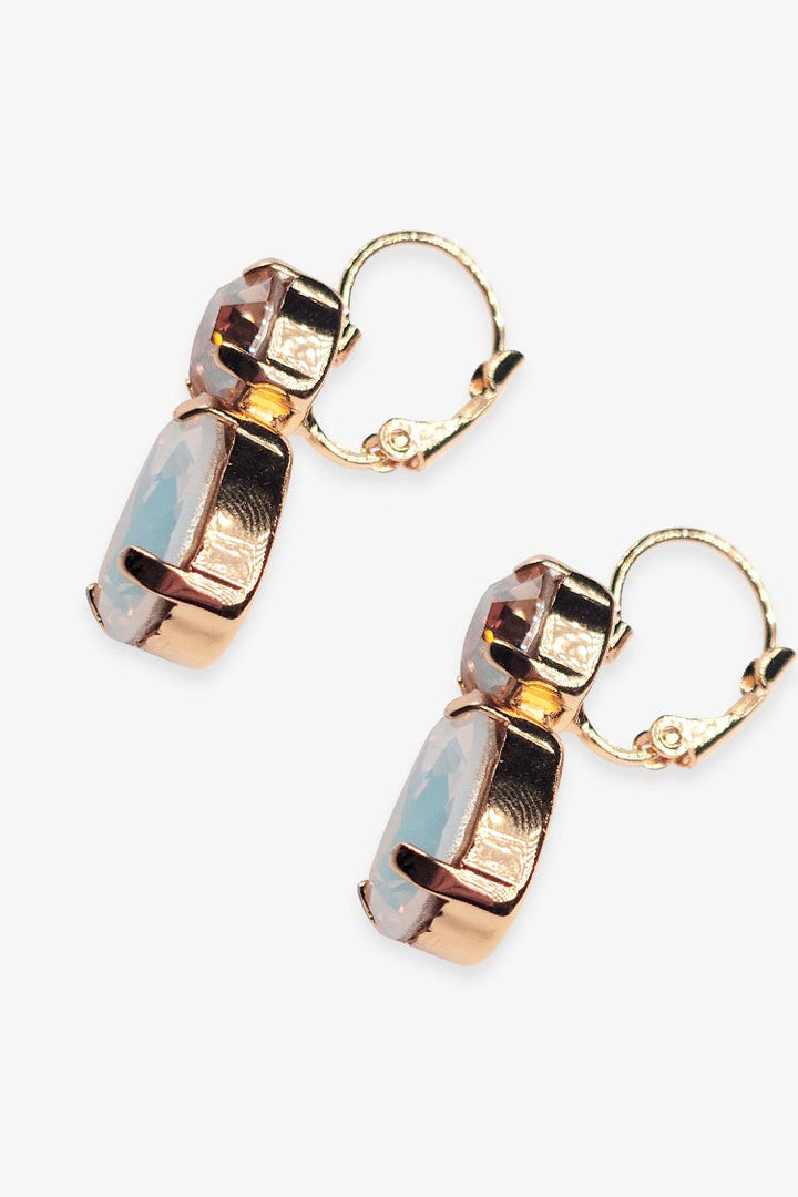 Virginia Crystal Earring in Misty White