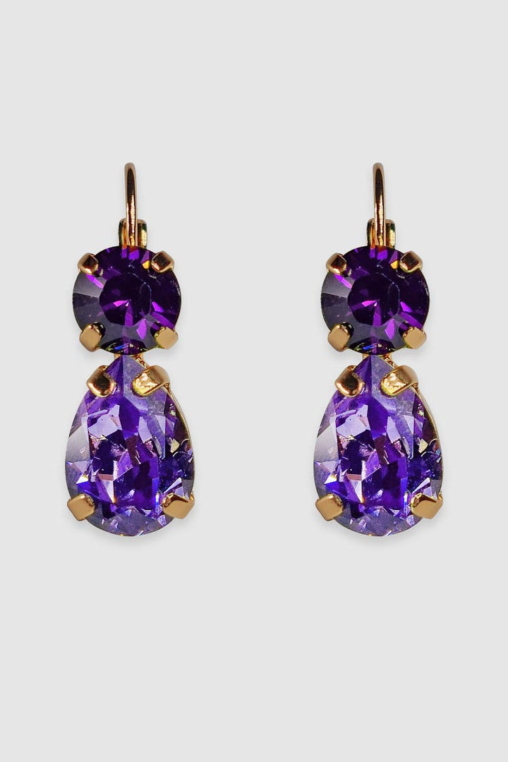 Virginia Crystal Earring in Violet