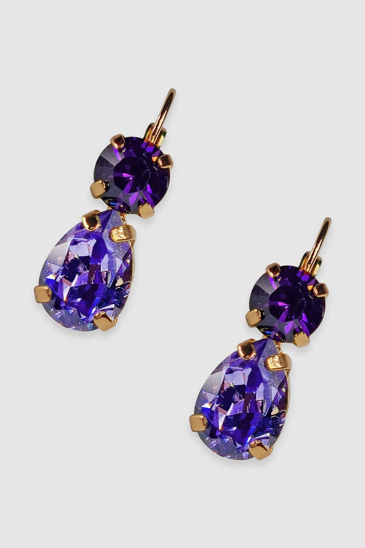 Virginia Crystal Earring in Violet