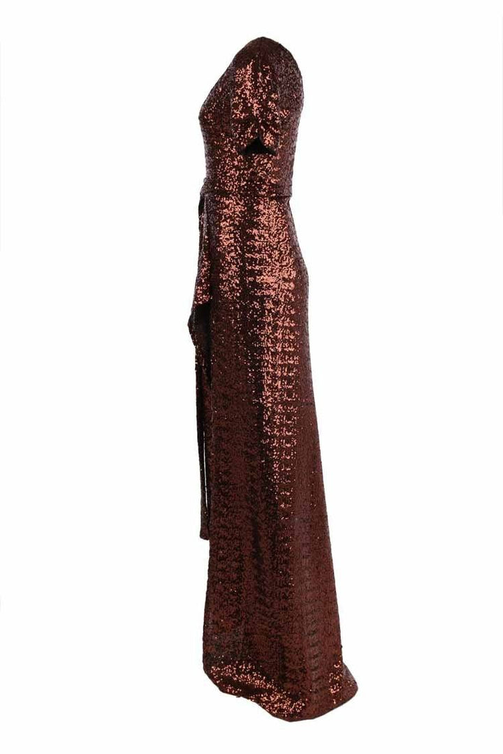 Viva SS Gown in Ginger Sequin Dresses Lucy Laurita - Leiela 