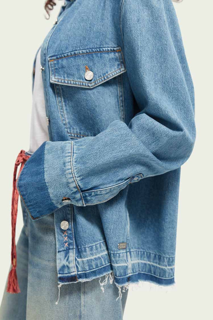 Washed Denim Shirt in Blue | FINAL SALE