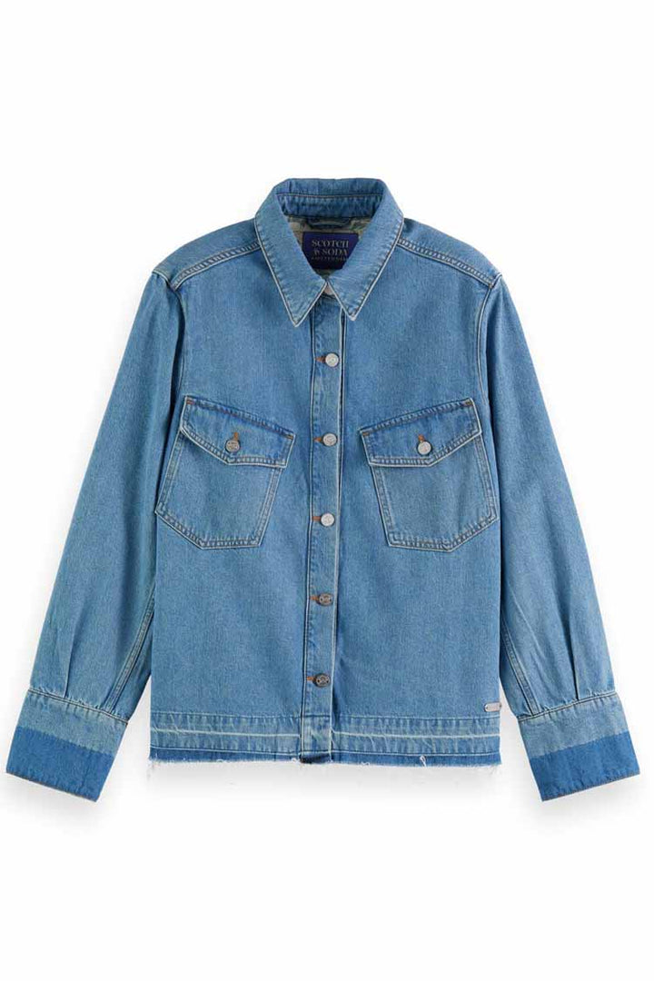 Washed Denim Shirt in Blue | FINAL SALE