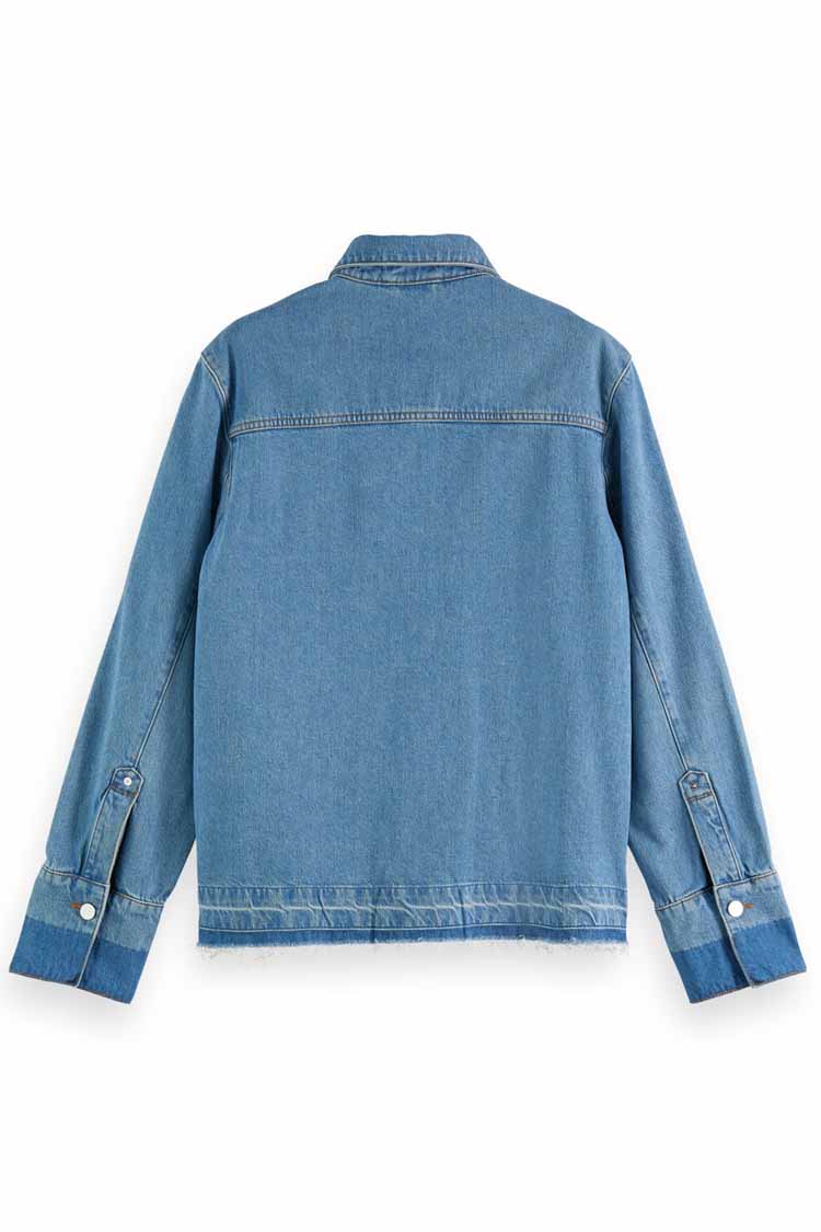 Washed Denim Shirt in Blue | FINAL SALE