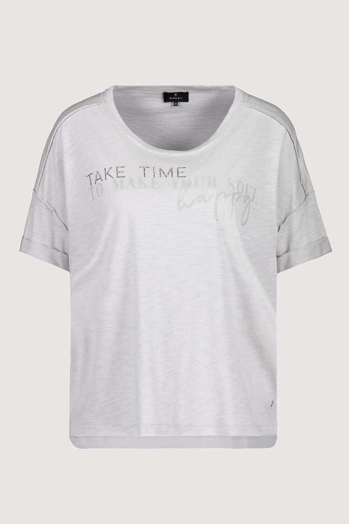 Woven Jersey T-shirt in Cloud | FINAL SALE