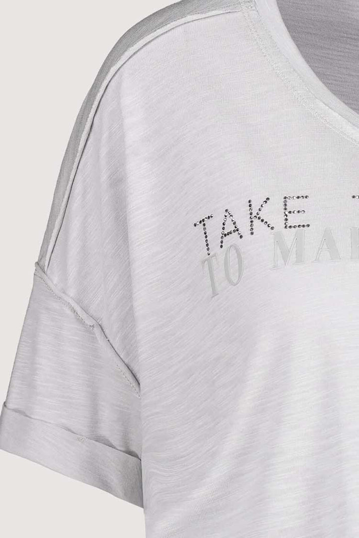 Woven Jersey T-shirt in Cloud | FINAL SALE