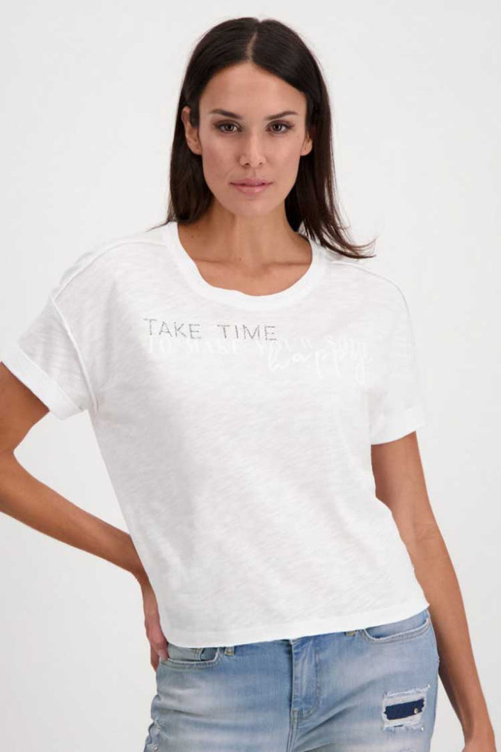 Woven Jersey T-shirt in White