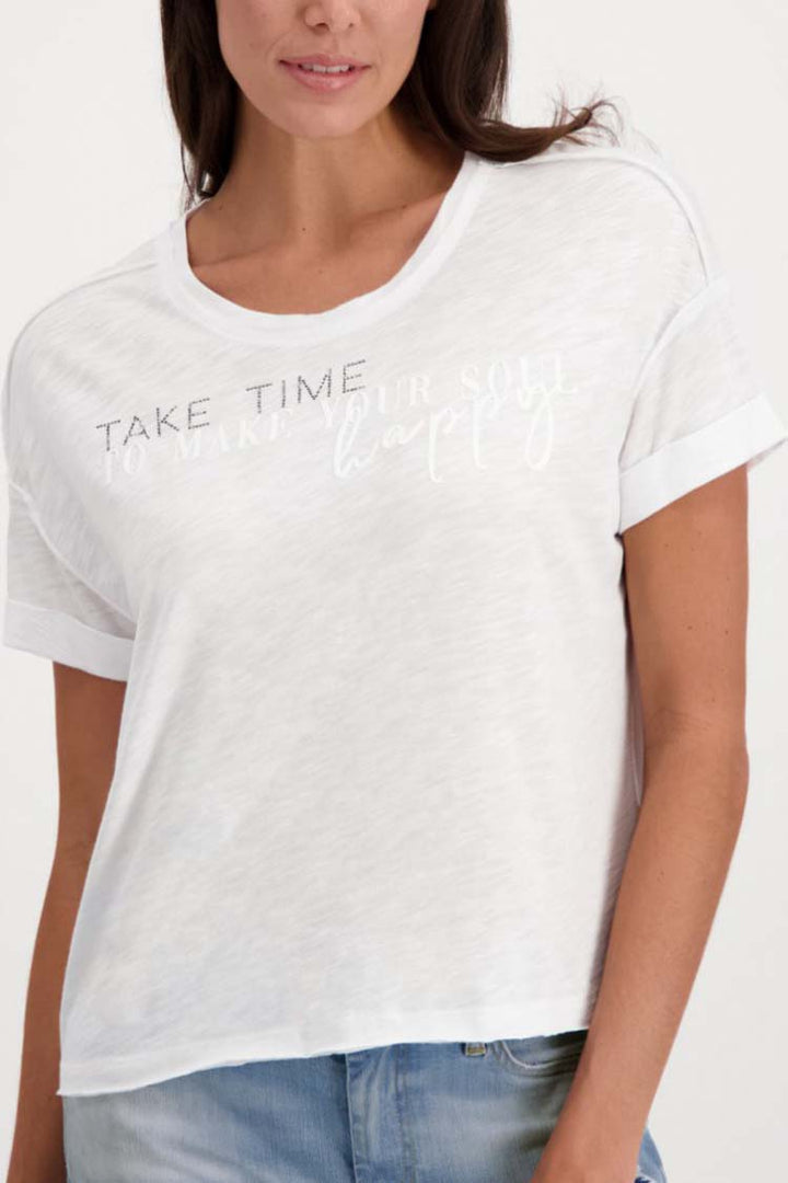 Woven Jersey T-shirt in White