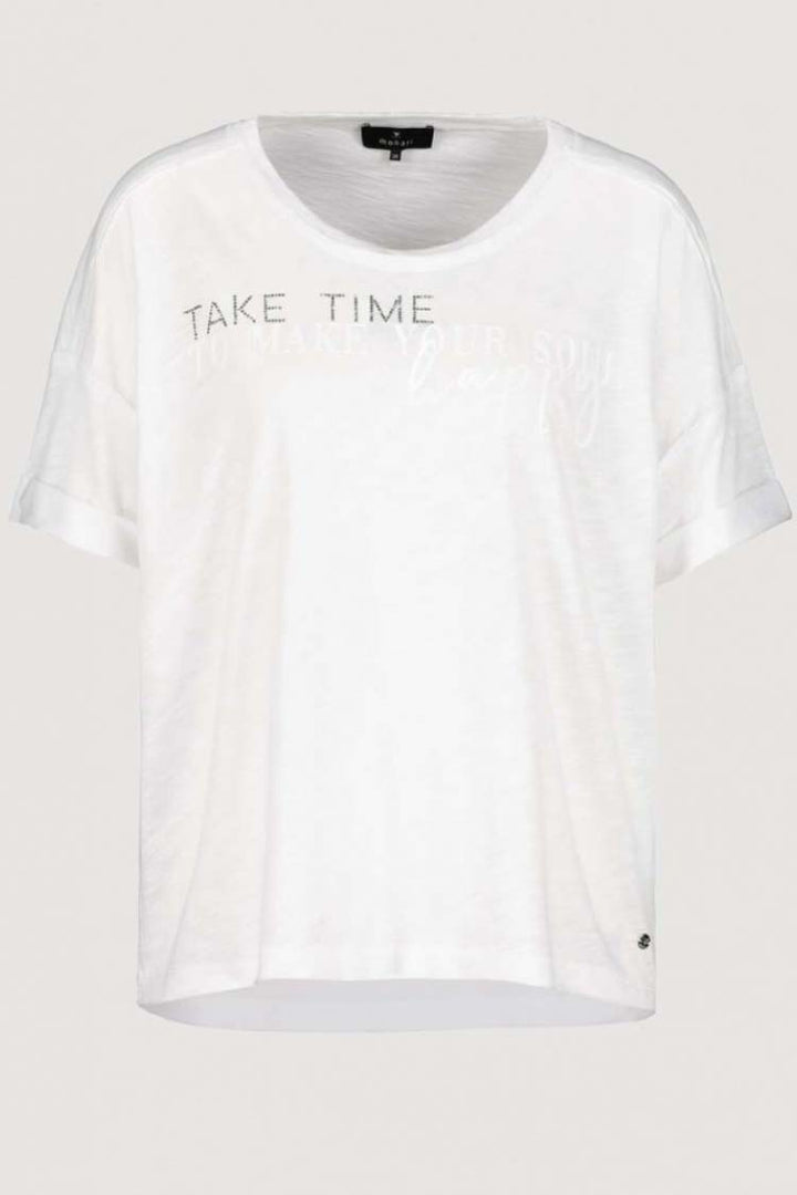 Woven Jersey T-shirt in White