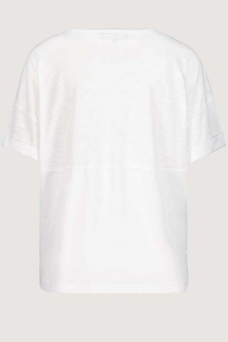 Woven Jersey T-shirt in White