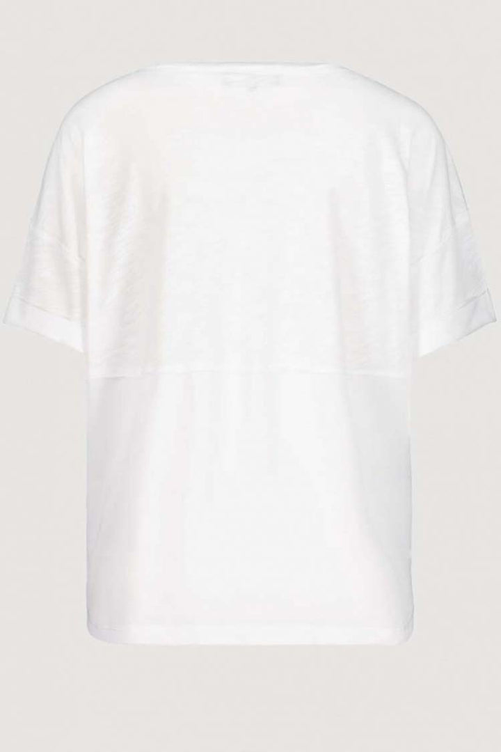 Woven Jersey T-shirt in White | FINAL SALE