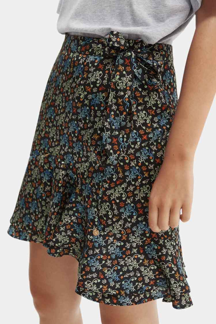 Wrap-over Mini Skirt in Print in Combo D | FINAL SALE
