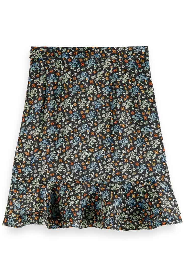 Wrap-over Mini Skirt in Print in Combo D | FINAL SALE