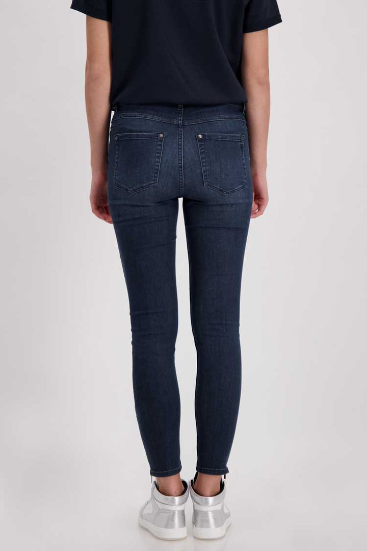 Zipper Details Slim Jeans