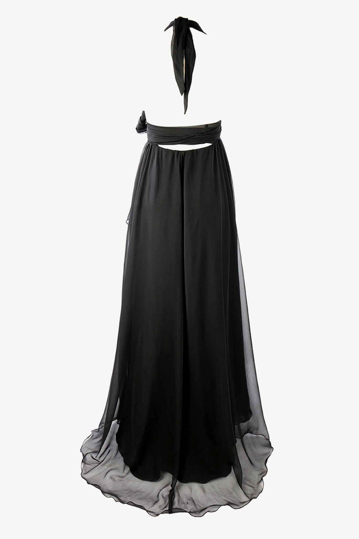 Alida Gown in Black | Chiffon Dresses Lucy Laurita - Leiela 