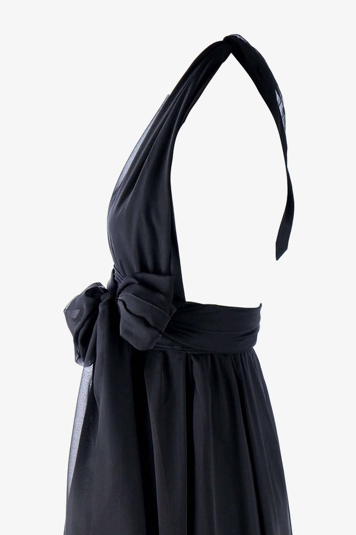 Alida Gown in Black | Chiffon Dresses Lucy Laurita - Leiela 