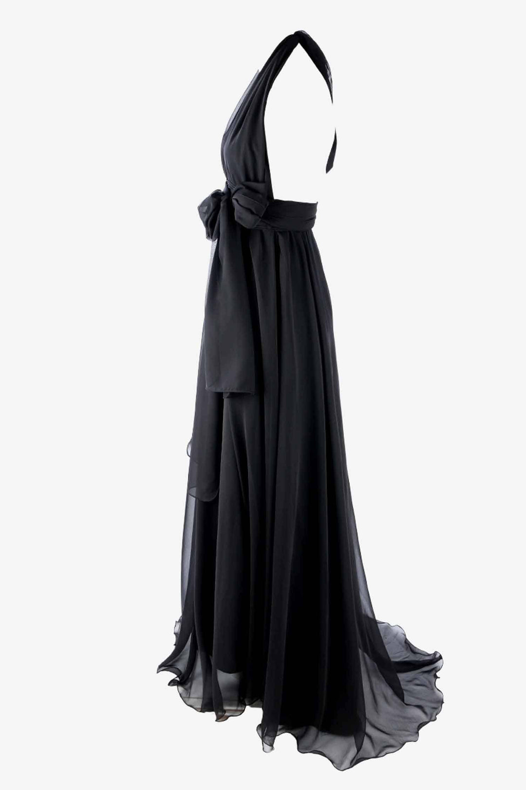 Alida Gown in Black | Chiffon Dresses Lucy Laurita - Leiela 