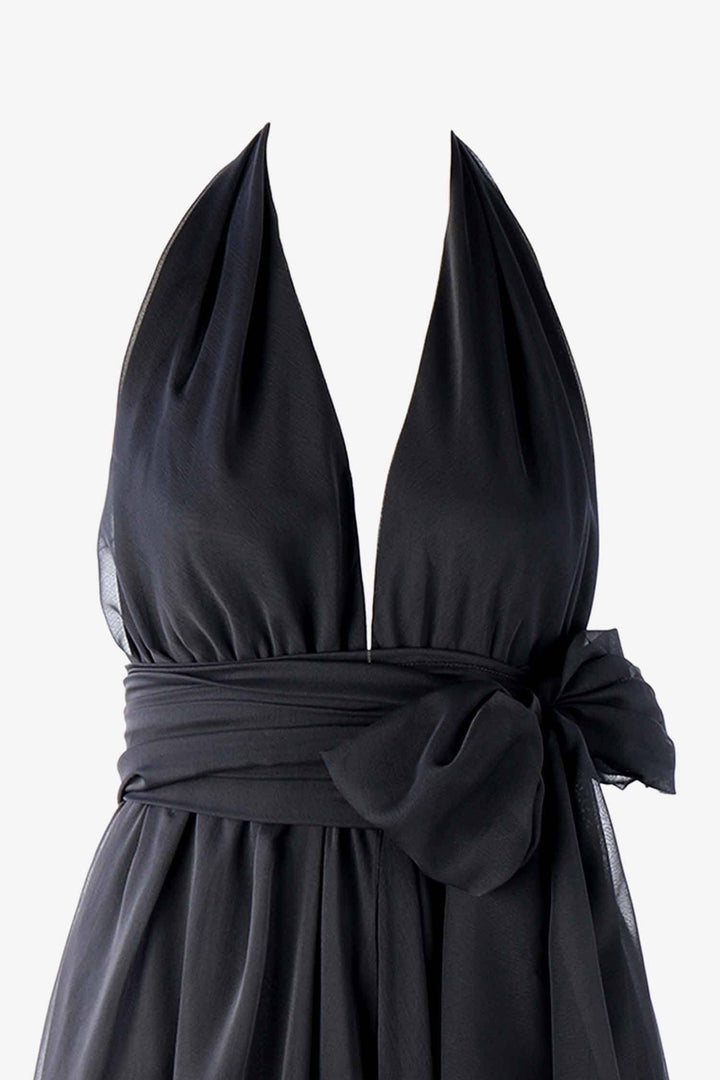 Alida Gown in Black | Chiffon Dresses Lucy Laurita - Leiela 