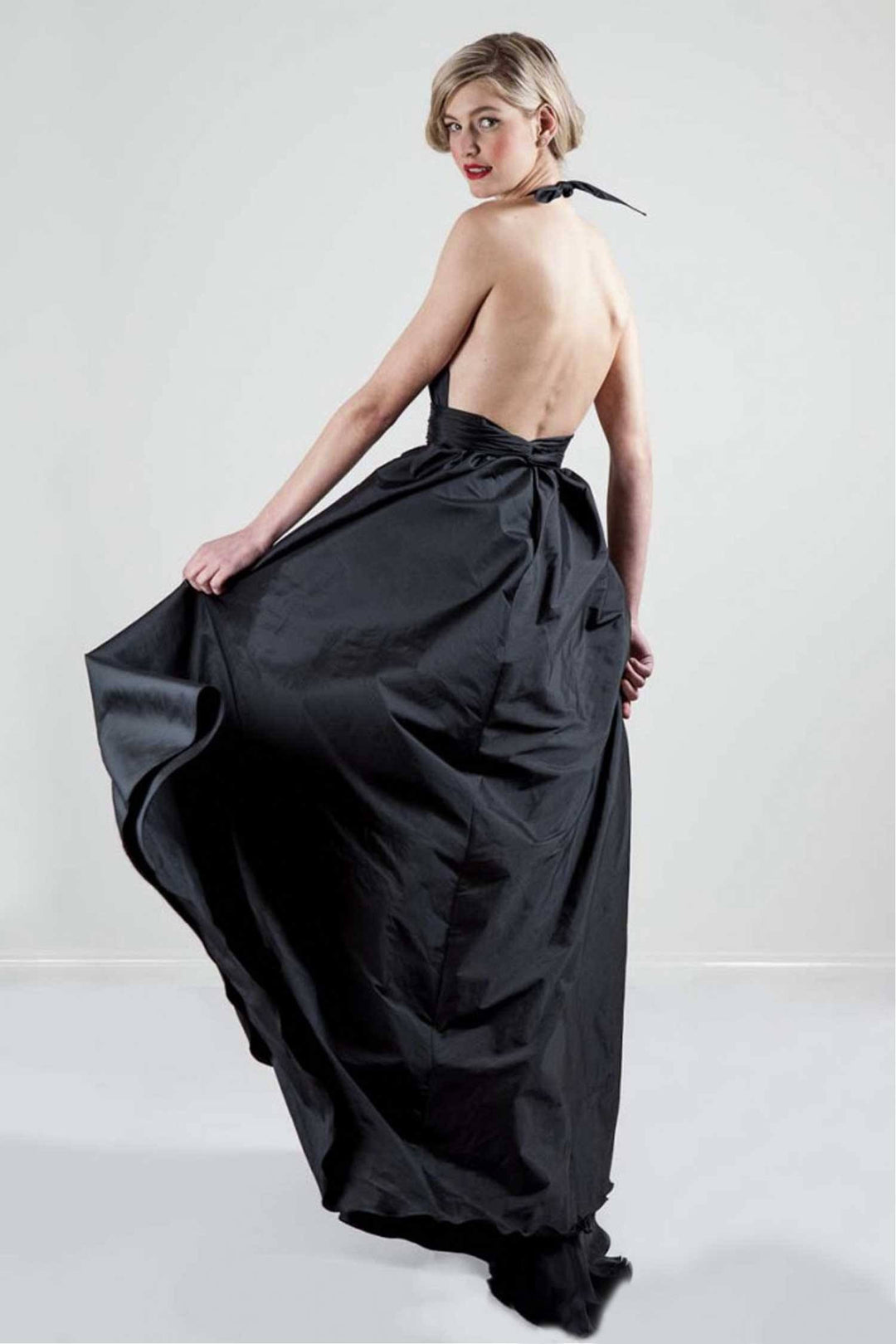 Alida Gown in Black | Chiffon Dresses Lucy Laurita - Leiela 