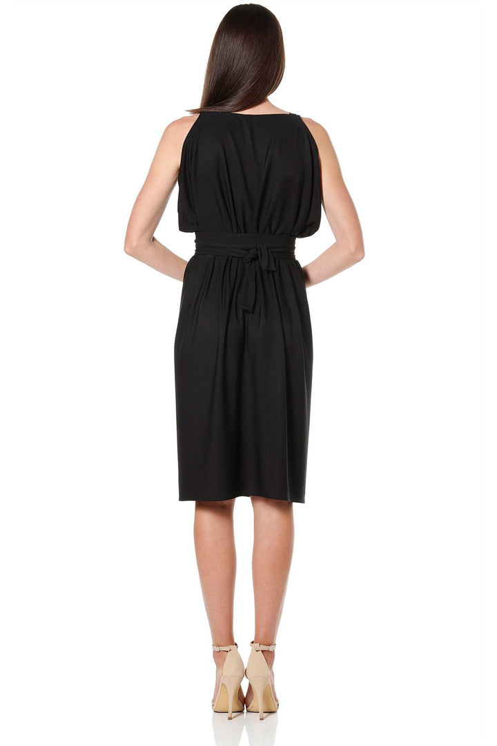 Column Drape Dress in Black Dresses Sacha Drake 