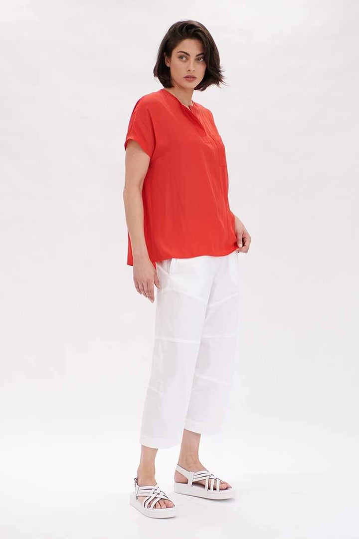 Cropped Tuscan Pant in White Bottoms Mela Purdie 