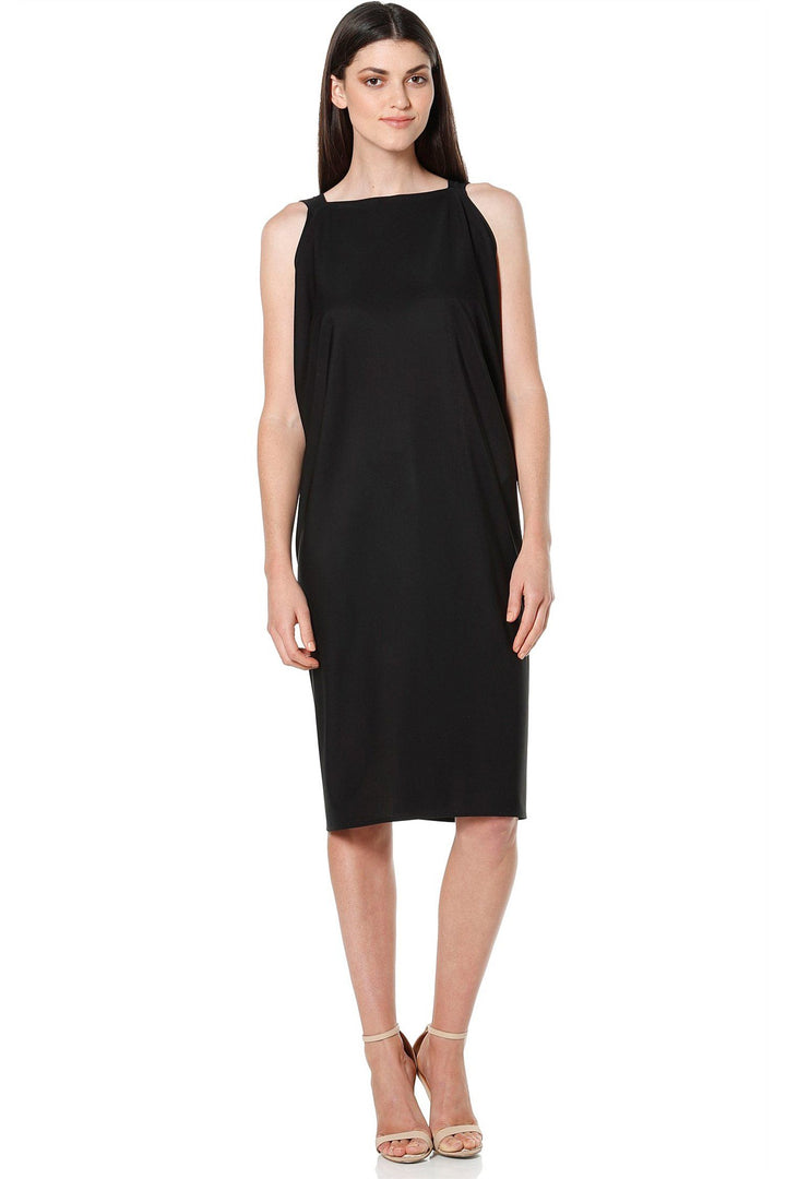 Column Drape Dress in Black Dresses Sacha Drake 