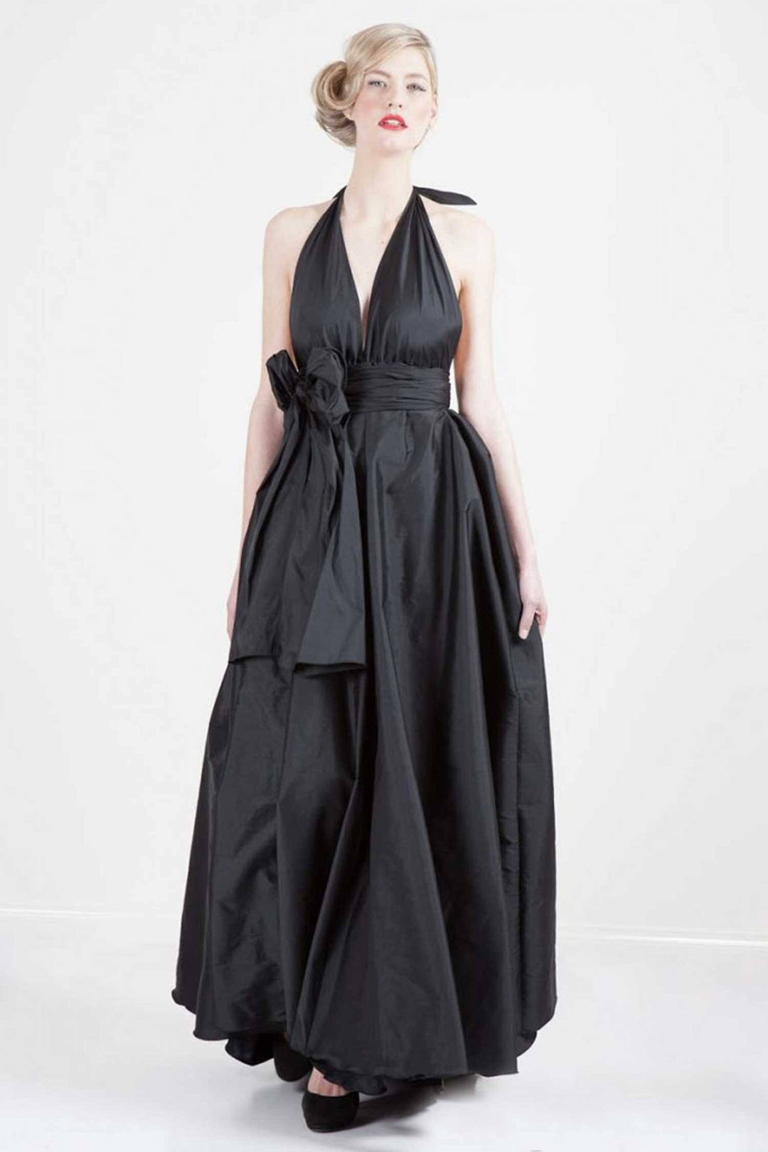 Alida Gown in Black | Chiffon Dresses Lucy Laurita - Leiela 