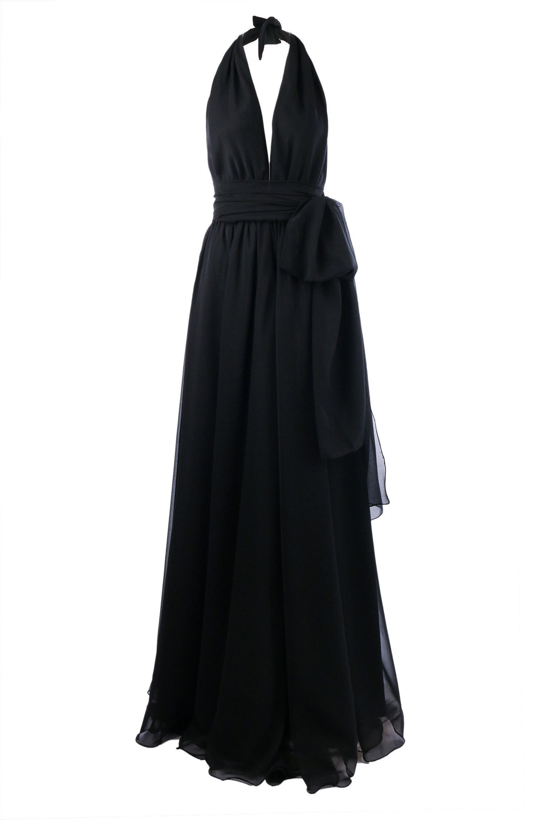 Harlow Gown in Black | Chiffon Dresses Lucy Laurita - Leiela 