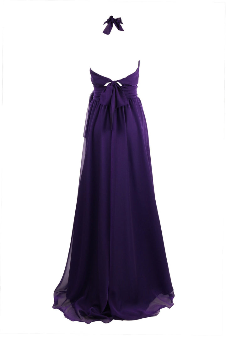 Harlow Gown in Purple | Chiffon Dresses Lucy Laurita - Leiela 