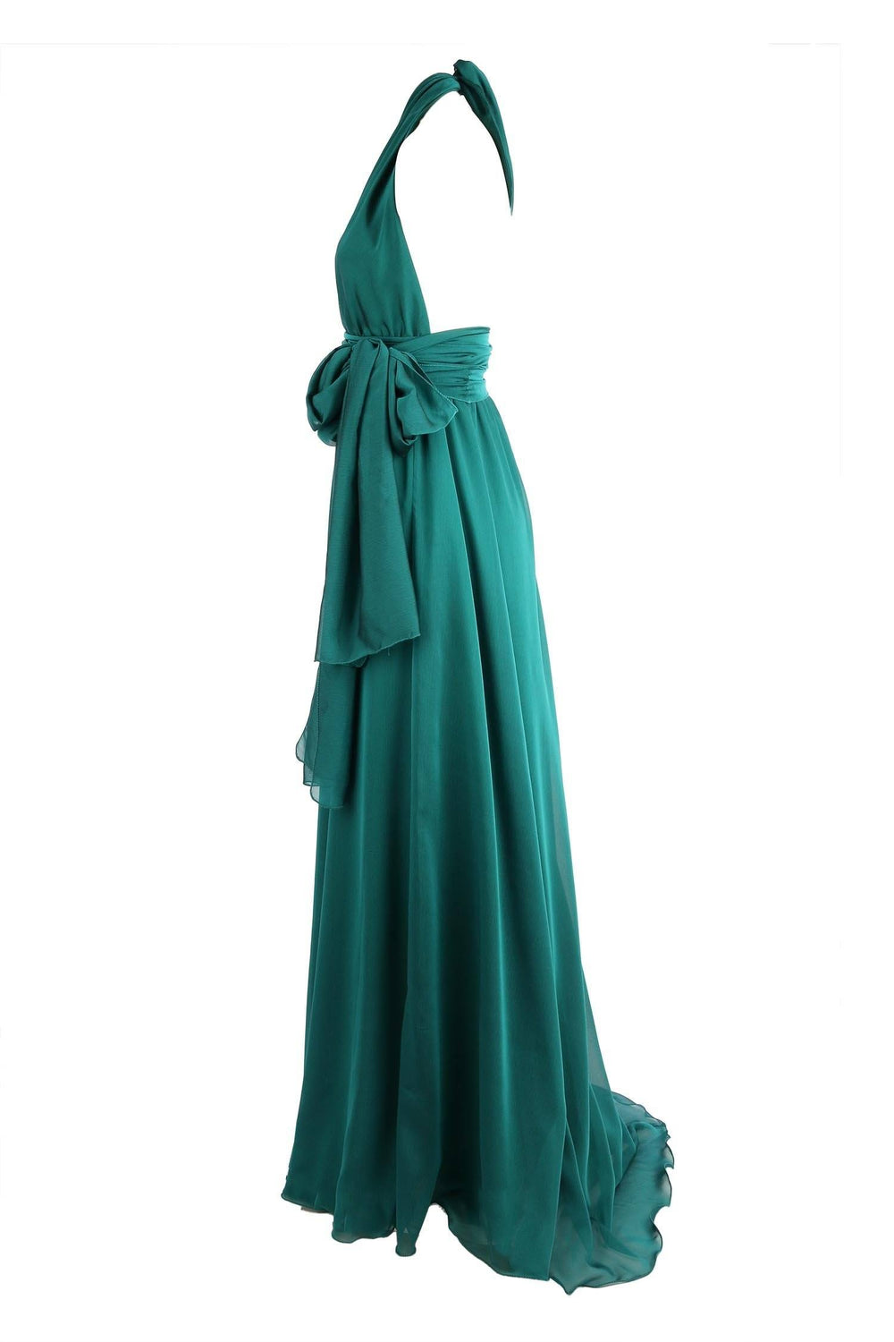 Alida Gown in Emerald | Chiffon Dresses Lucy Laurita - Leiela 