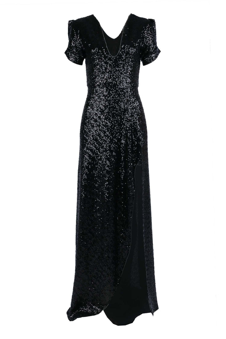 Viva Gown in Black Sequin Dresses Lucy Laurita - Leiela 