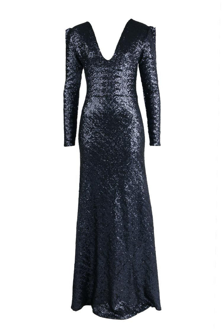 Stardust LS Gown in Navy Dresses Lucy Laurita - Leiela 