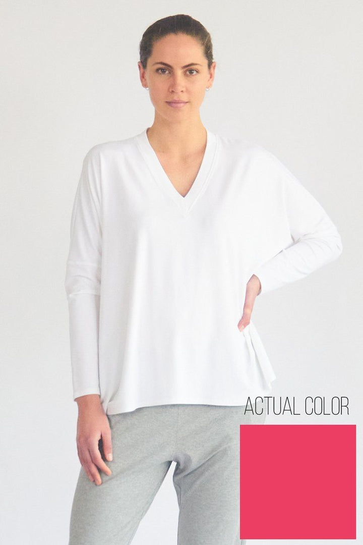 Energy Sweater in Guava Tops Mela Purdie 