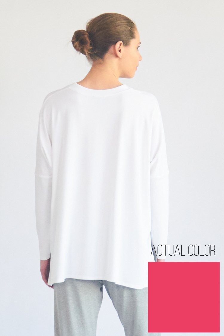 Energy Sweater in Guava Tops Mela Purdie 