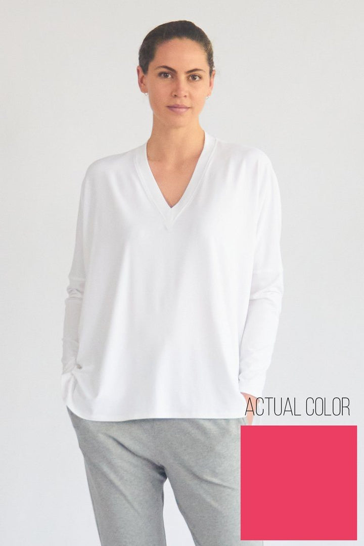 Energy Sweater in Guava Tops Mela Purdie 